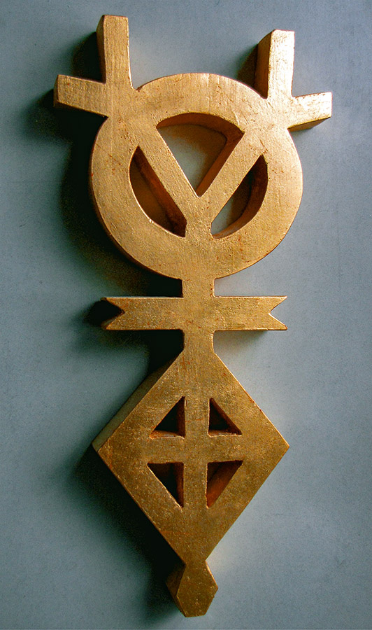 Symbol, 38x18x3,5cm, Linde, Blattgold